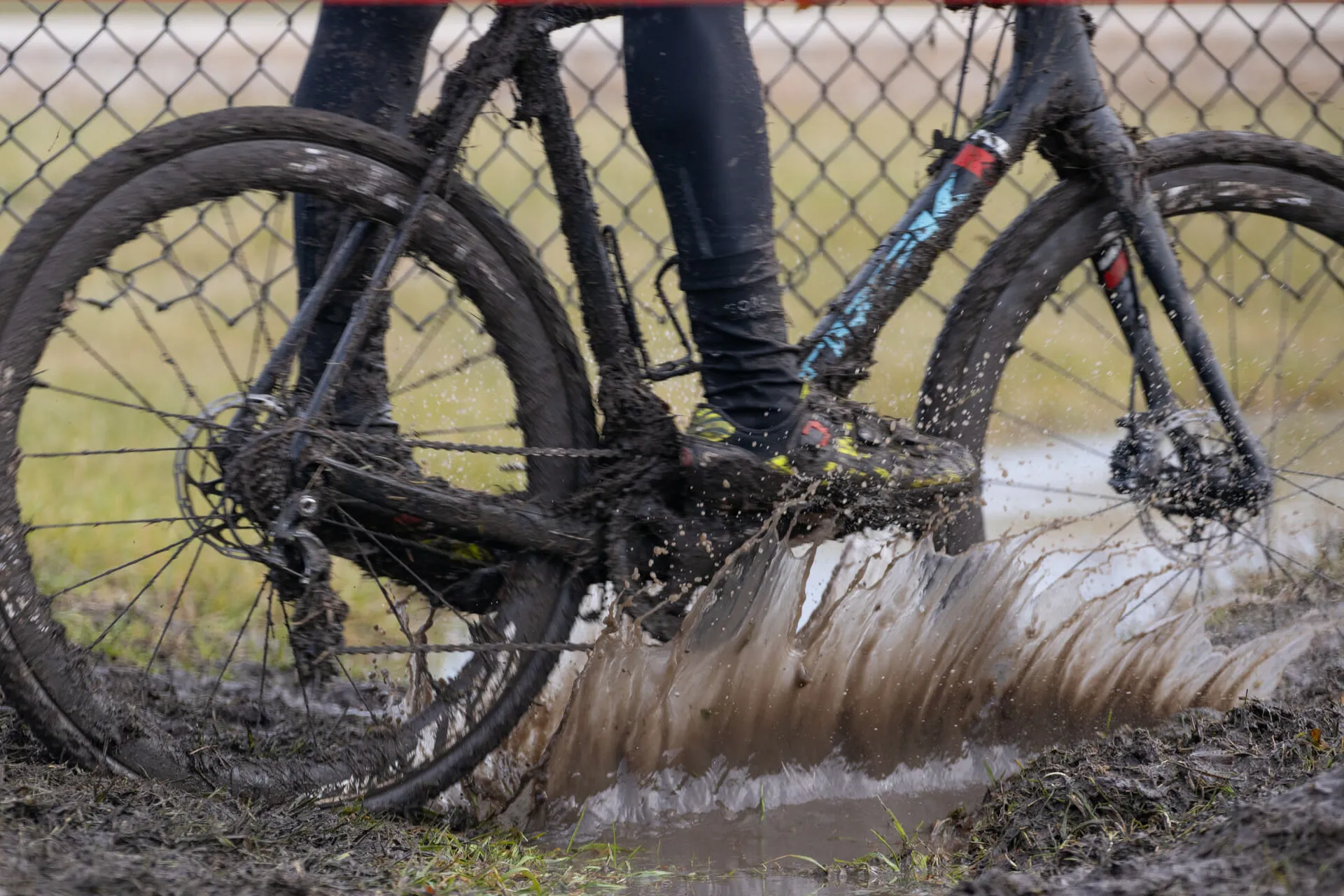 Cyclist checking a bike computer