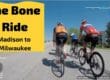 Cyclists seen from the back during The Boone Ride
